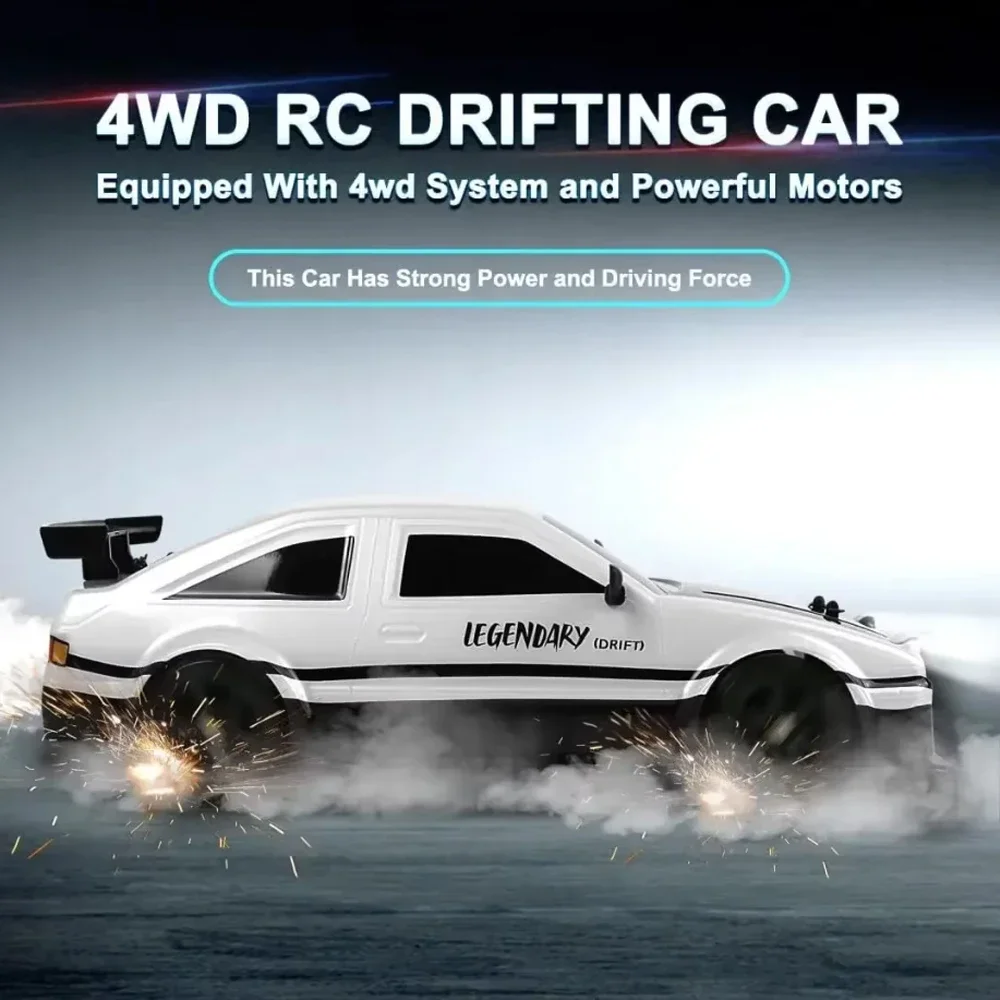 1/16 RC Car AE86 2.4G Remote Control Racing Vehicle 4x4 High-Speed RC Drift Cars 18km/h Waiting For Light Spray Toys for Boys