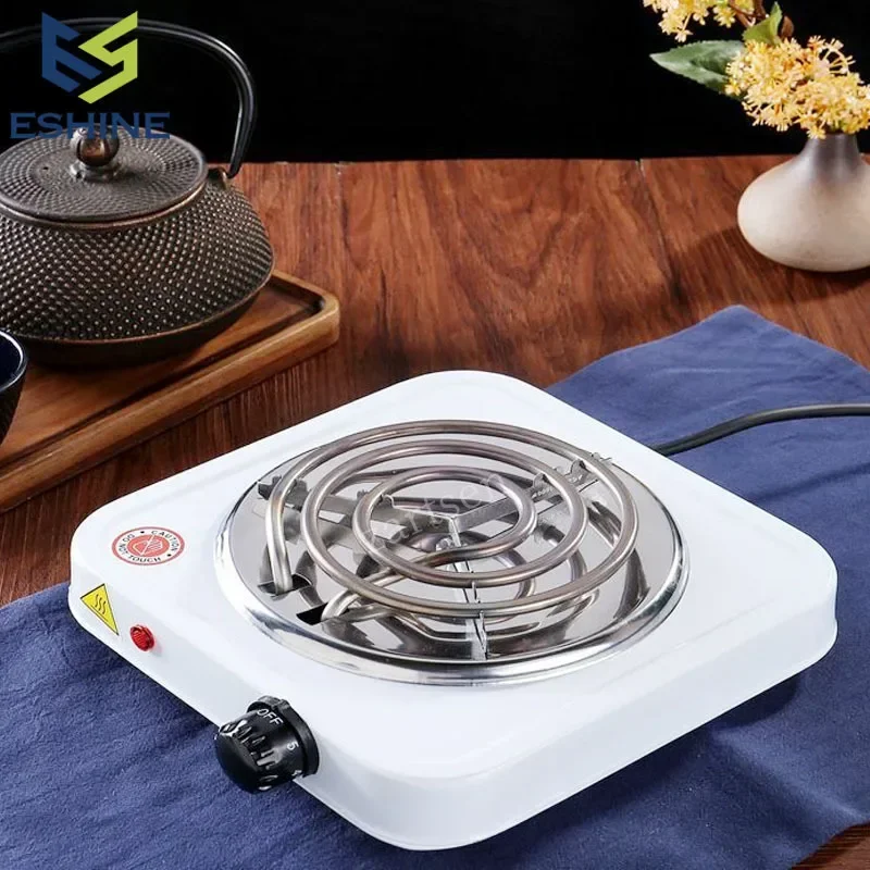 500W Iron Burner Electric Stove Hot Plate Portable Kitchen Cooker Coffee Heater Milk Soup Durable Asjustable Quick