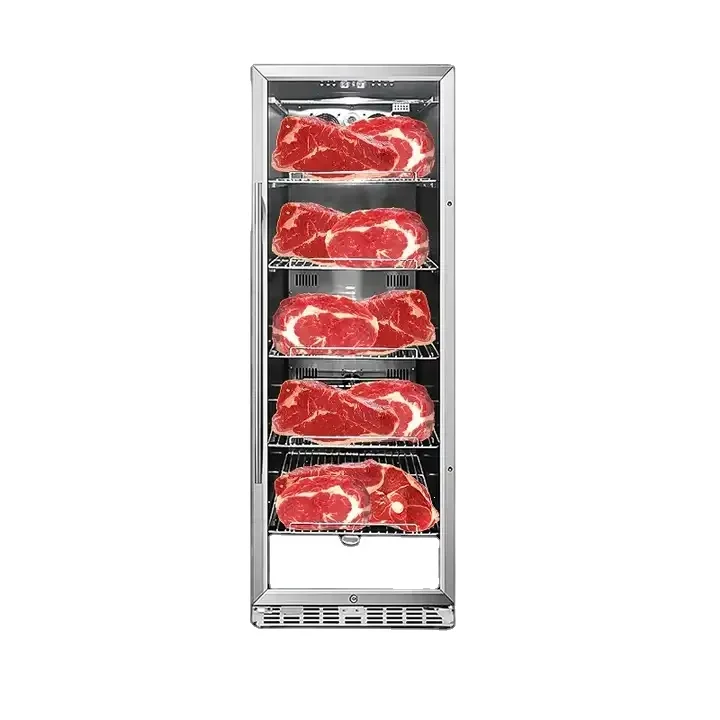 

Touch Screen Controlled Meat Ripening Machine Pickling Drying Aging Glass Refrigerator Aging Beef Display Cabinet Beef Cabinet