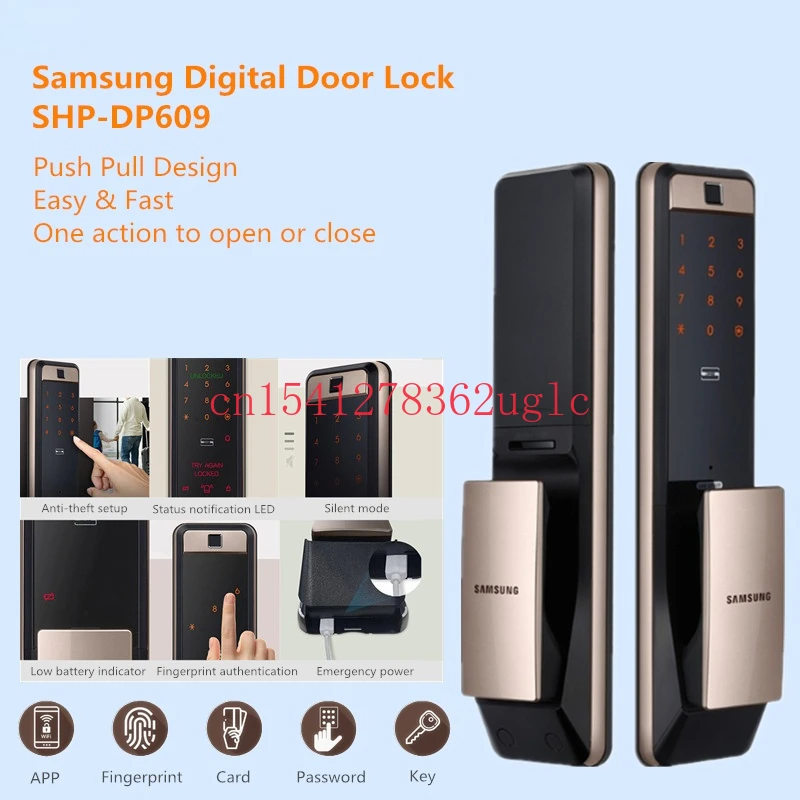 Safe Fingerprint Locks Fechadura Digital Cerradura Inteligente NEW SAMSUNG SHP-DP609 Smart Home WiFi Digital Door Lock