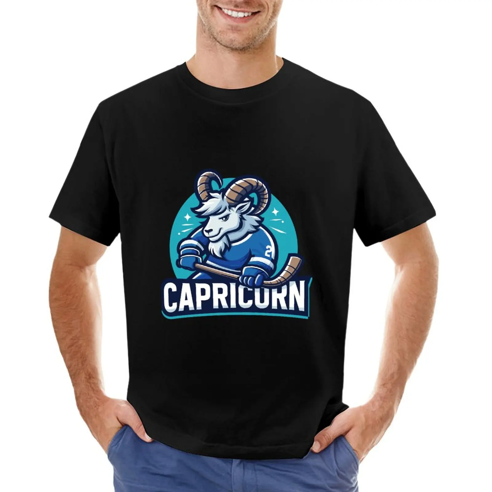 Zodiac Capricorn Hockey T-Shirt shirts graphic boys whites cute tops vintage t shirt men