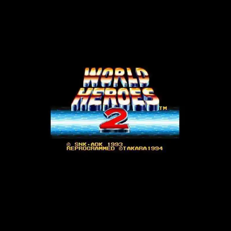 Custom World Heroes 2 NTSC 16 Bit Big Gray Game Card For 46Pin USA Game Players