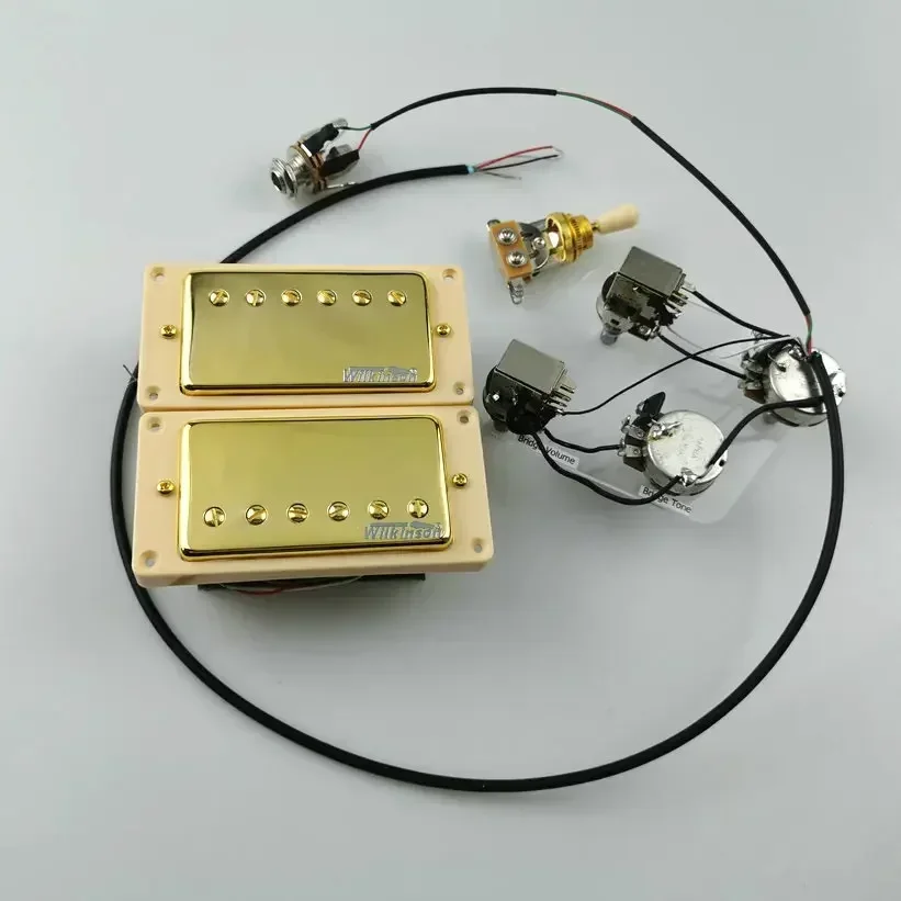 Wilkinson Electric Guitar Pickup Set Ainico5 Humbucker 4C with Push-Pull Switch Wiring Harness