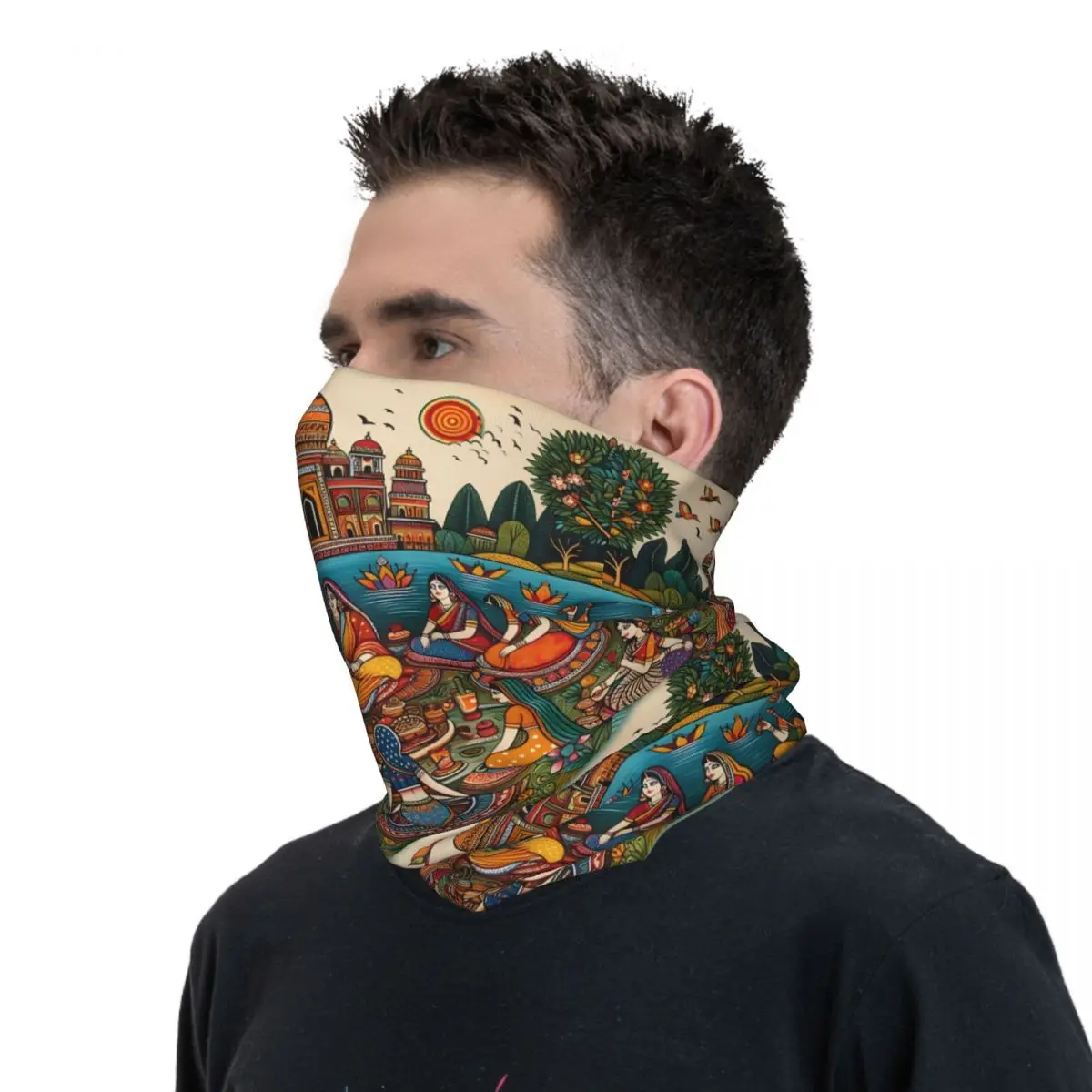 Beautiful Dance Scarf Neckerchief Neck Face Mask Polyester