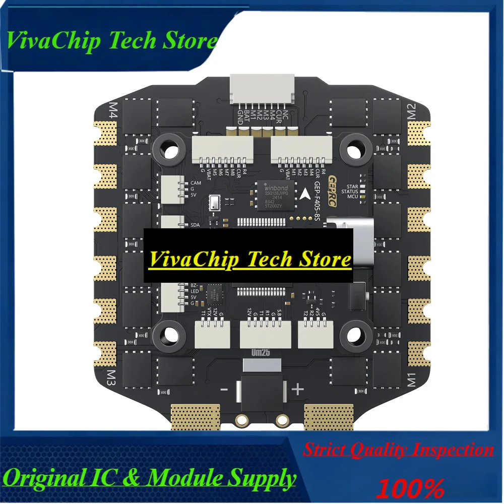 VivacpGEPRC TAKER F405 BLS 100A 8S STACK 4IN1 ESC Black Box Data Analyze Record Flight Barometer Integrated LC Filter Racing FPV