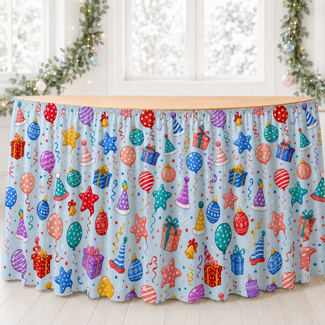 Festival celebration patterns, featuring colorful balloons, stars, gifts and party hats, are perfect for birthdays and weddings.