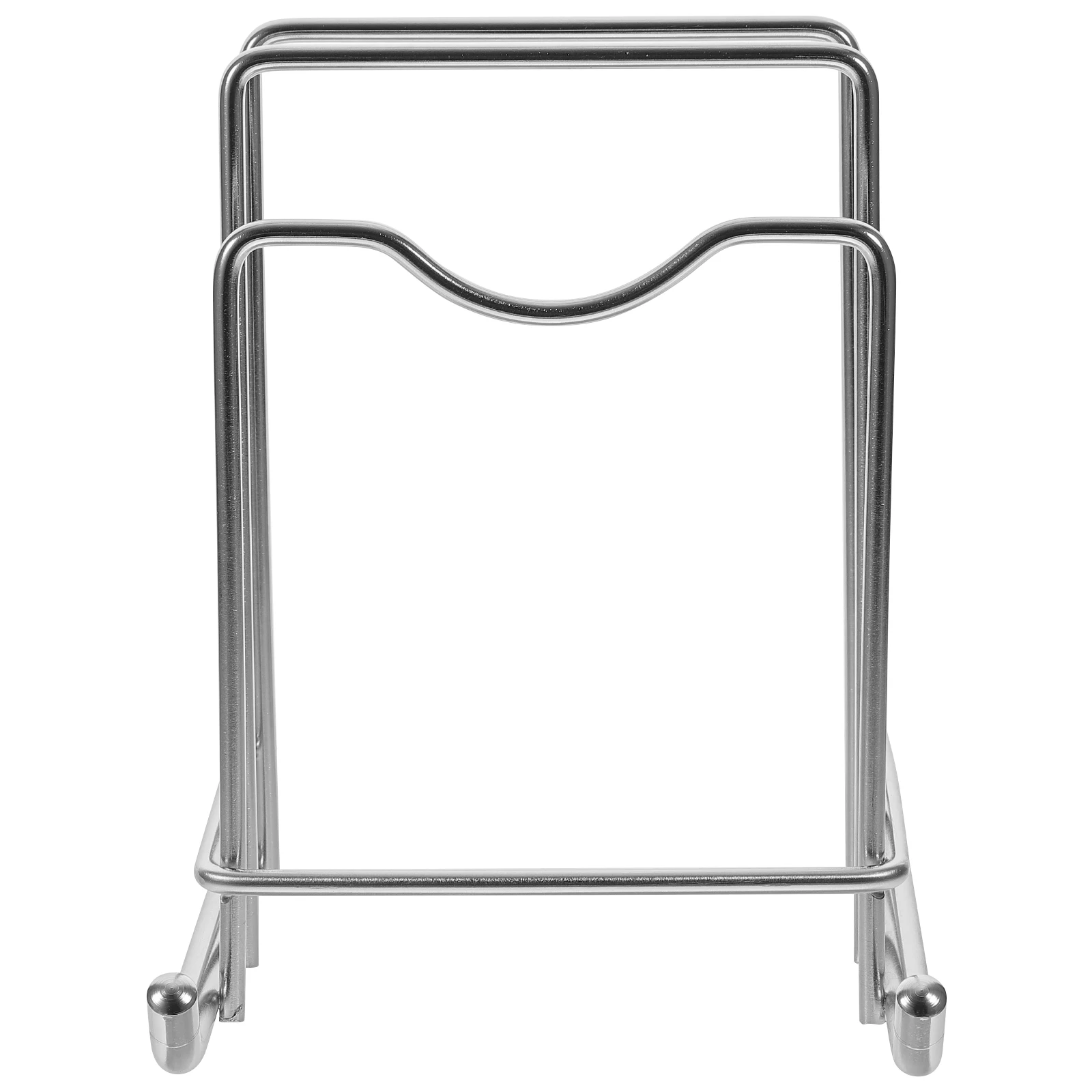 

Pot Lid Holder Cutting Board Rack Kitchen Storage Organizer Iron Material Drainer Shelf Countertop Stand Non Slip Backing Round