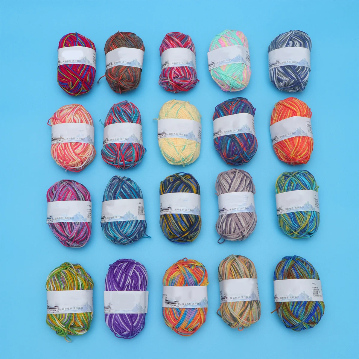 

Gradient Colorful Yarn 4 Strands Milk Cotton Sturdy Knitting Crochet Soft Warm Accessories Patterns Washable DIY Gifts