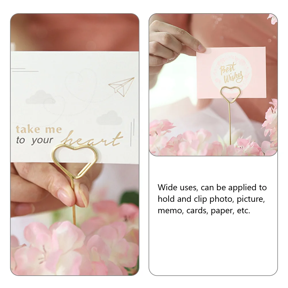 

30 Pcs Metal Flower Card Clips for Photo Picture Memo Cards Paper Arrangements Decorative Pieces Wedding Prom Birthday Party