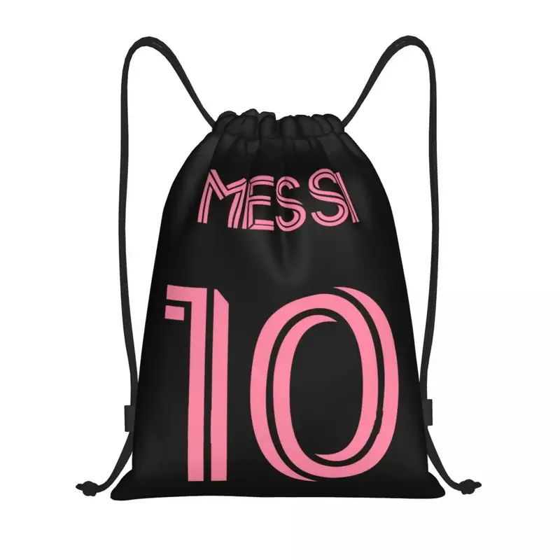 Custom Pink Messis 10 Drawstring Bag Men Women Lightweight Sports Gym Storage Backpack