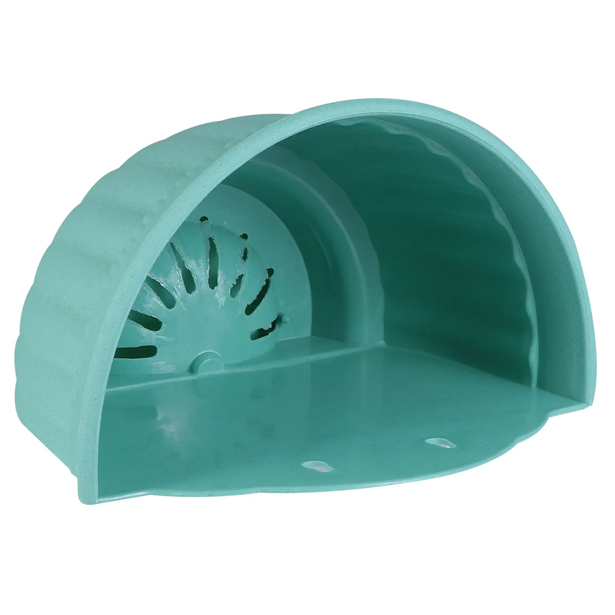 Semi-Circular Wall-Mounted Flower Pot Imitation Pattern Hanging Pot with Tray for Desktop Balcony Kitchen Office