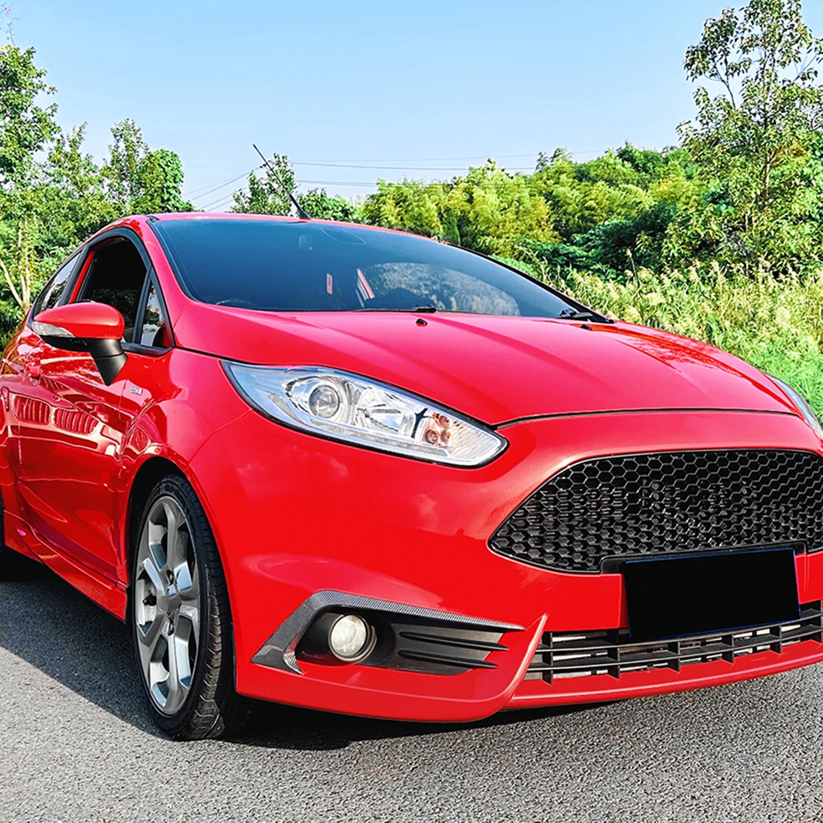 Front Bumper Side Spoiler Splitter Air Vent Canards Trim For Ford Fiesta ST MK6 MK6 B-Max B232 2008-2019 Decoration Cover