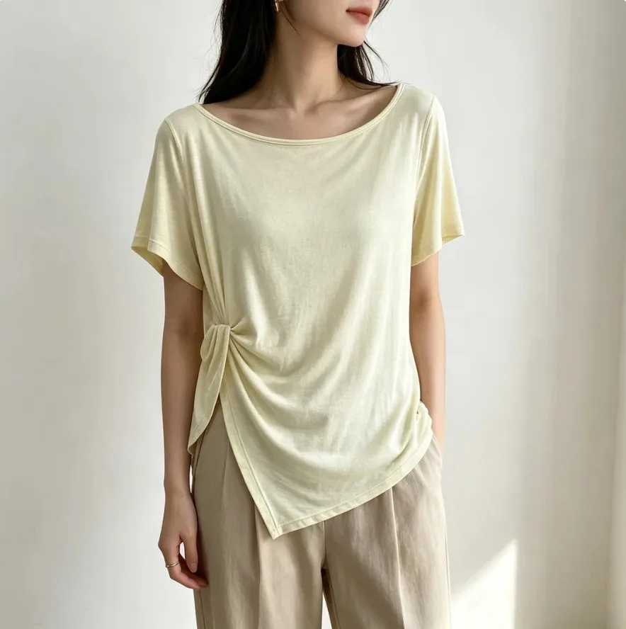 Training Yoga Tops, Women's Short-Sleeved Loose-Fitting Quick-Drying Casual Summer Training Clothes