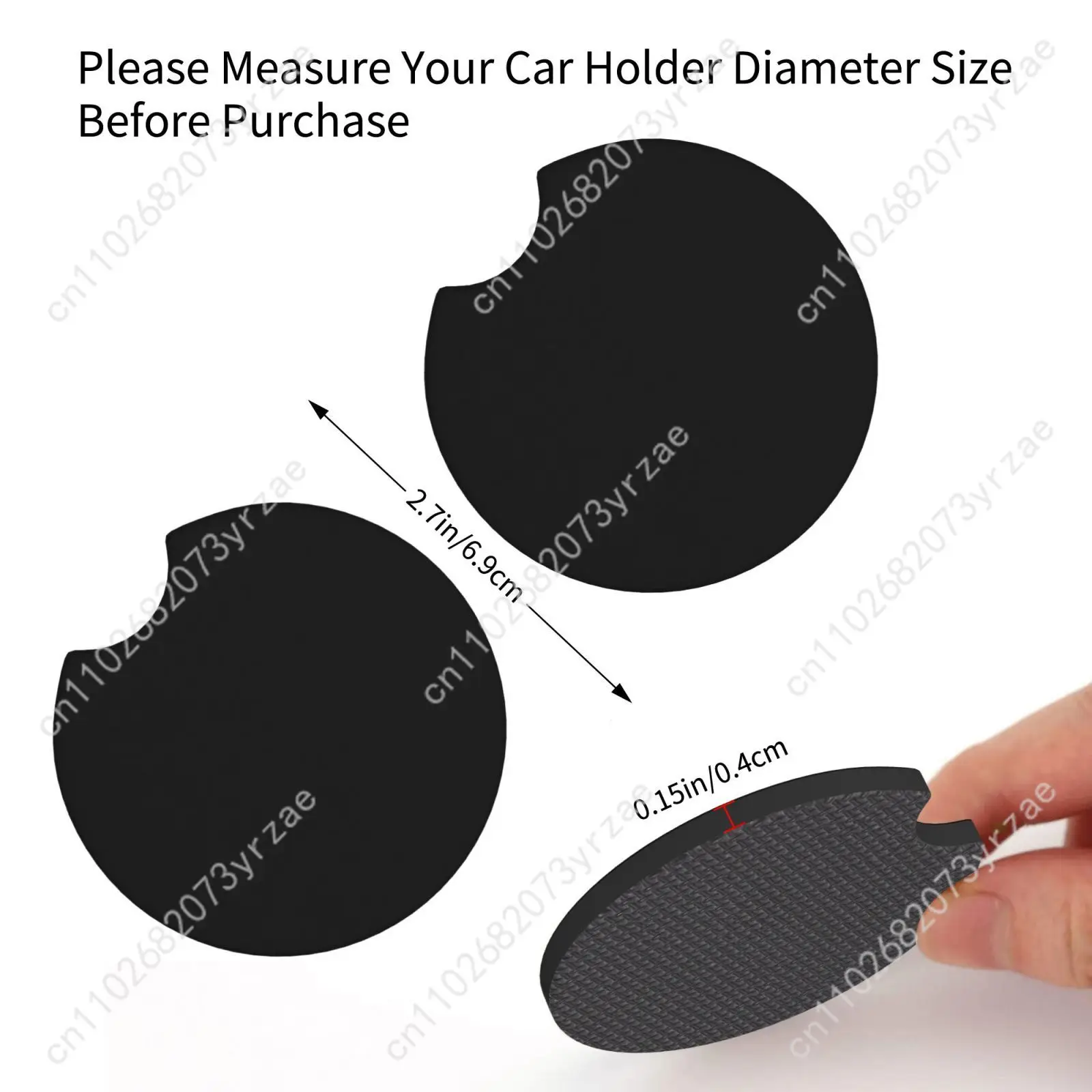 قواعد أكواب سيارة جيتار 2 قطعة قواعد أكواب سيارة ماصة مضادة للانزلاق مقاومة للماء ملحقات داخلية سهلة التنظيف للسيارة #4