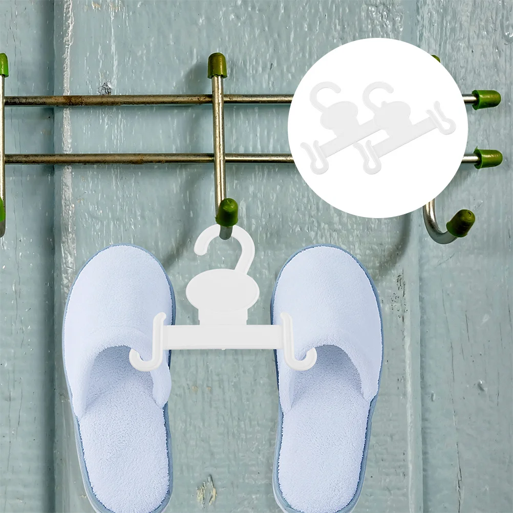 

10Pcs White Plastic Shoe Display Hooks Non-Slip Slipper Hangers for Retail Supermarket Shoe Organizer Sandal Hanging Shelf