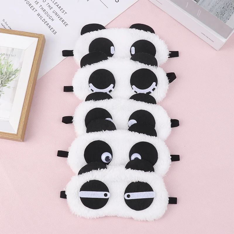 

Kawaii Plush Panda Face Eye Mask Travel Sleeping Soft Plush Eyeshade Portable Sleeping Cover Eye Band Shade Rest Eyepatch New