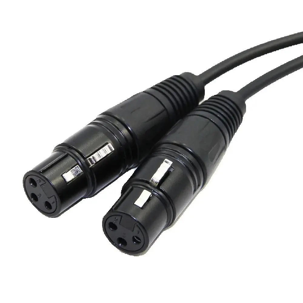 XLR Male to Female Connector One to Two 3Pin 30cm  Splitter Cable Converter for Stage Light Moving Head DJ Party Lights