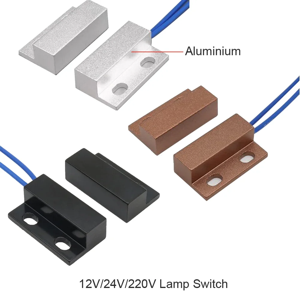 10Pcs Aluminium Case 220V Magnetic Switch For Hotel Door Open Lamp On 12V/24V Wardrobe Magnet Sensor Smart Control