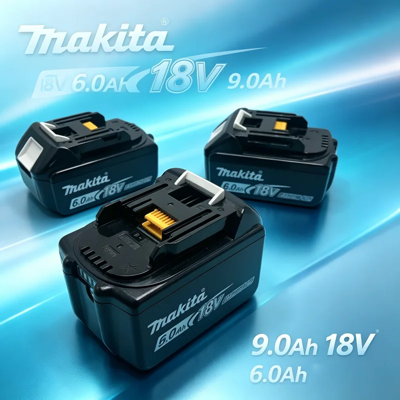 

Original Makita Battery, 18V 9.0Ah Rechargeable Battery Power Tools BL1830 BL1840、BL1850、BL1860B、 Makita 18V Lithium ion Battery