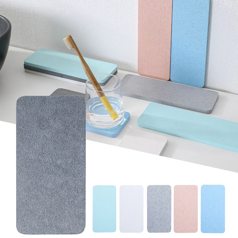 1PCS Water-Sbsorbing Stone Tray Absorbent Diatomite Tray Drink Coasters Water Tray For Sink Kitchen Bathroom Home Supplies