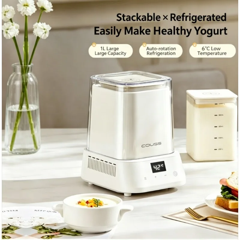 

Automatic Intelligent Yogurt Maker Household Refrigerated Fermentation Machine Glass Liner Multifunctional yogurt maker