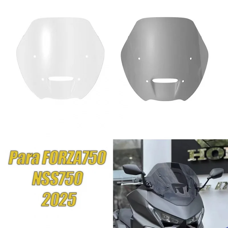 Для мотоцикла HONDA FORZA750 Forza 750 NSS750 NSS 750 2025: Увеличенное ветровое стекло, черные ветроотражатели, ветрозащитный экран