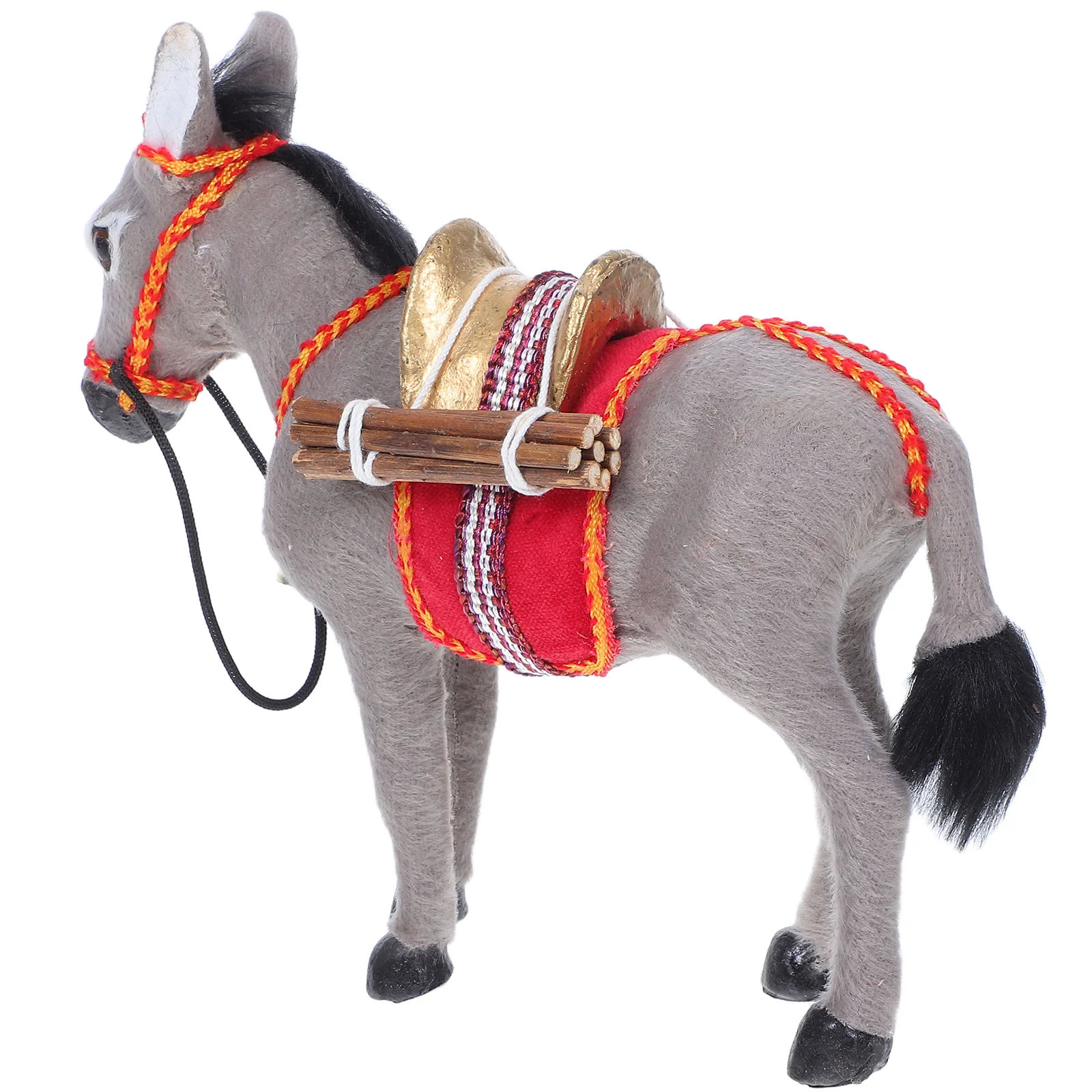 Miniature Donkey Figurine Toy Small Plastic Animal Figurine Realistic Farm Toys Simulated Model Party Favors Toy Donkey Figure