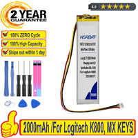 Top Brand 2000mAh Keyboard Battery for Logitech K800, MX KEYS, YR0073,533-000221 802085P 533-000177 533-000141 MX KEYS Mini