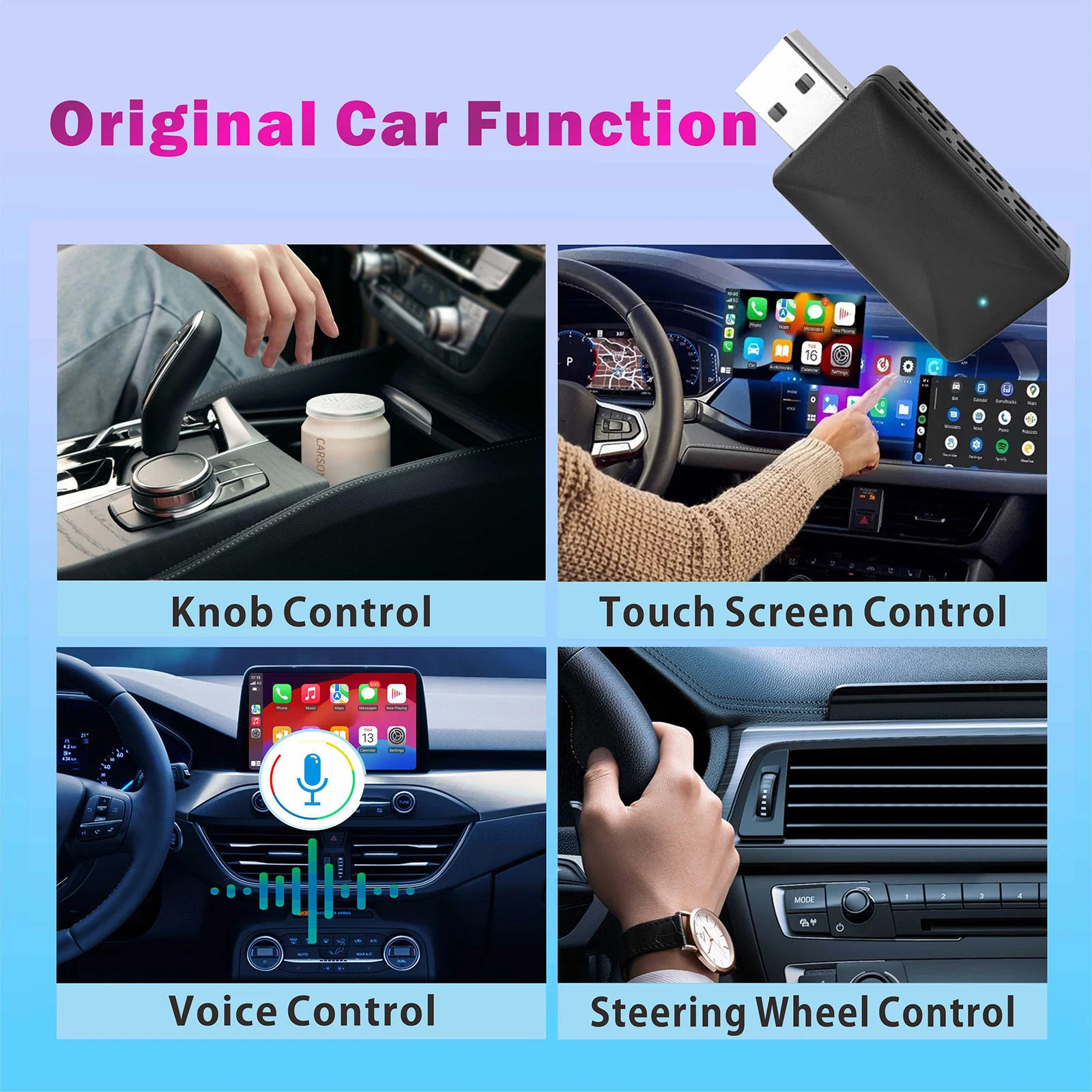 Wireless Carplay Adapter for Apple iPhone & Android Auto Wireless Adapter 2 in 1,2025's Newly Upgraded, Ultra-Compact Design image 6