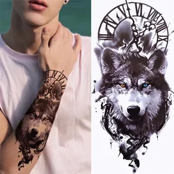 1 Sheet Wolf Tattoo Sticker Waterproof Lasting Temporary Tattoo