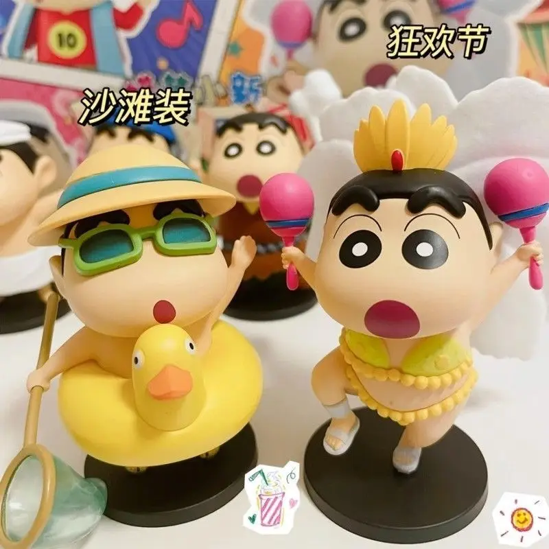 Miniso Crayon Shin chan cross dressing series กล่องตาบอดอุปกรณ์ต่อพ่วงอินเทรนด์ของเล่นตุ๊กตาเด็กคริสต์มาสของขวัญของเล่นแปลกใจ