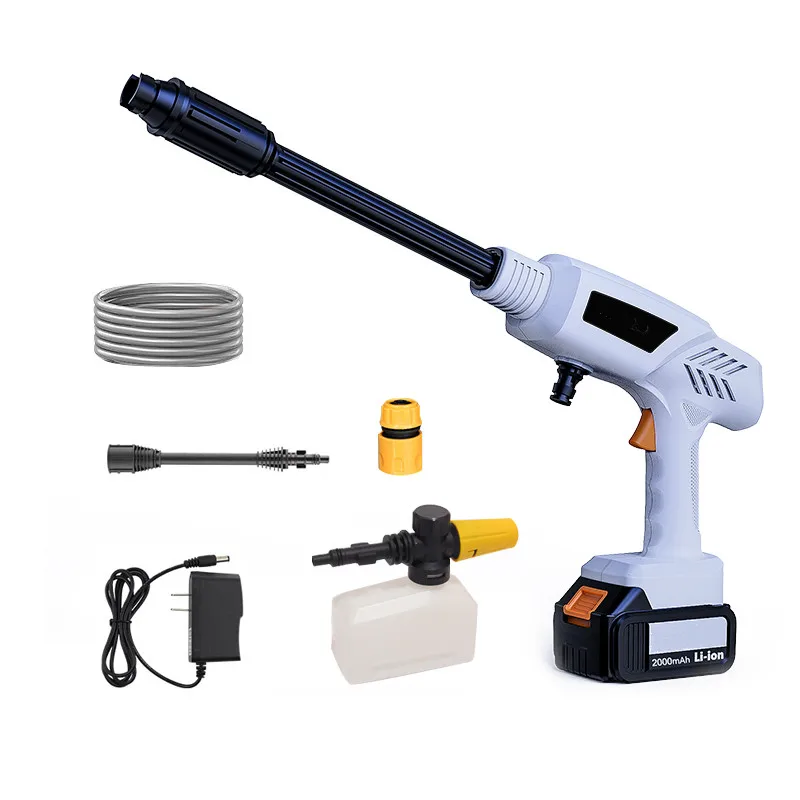 Portable Automatic High Pressure Washing Gun For Car With Mini Weight Wireless Lithium Battery Detailing Car Cleaner Equipment