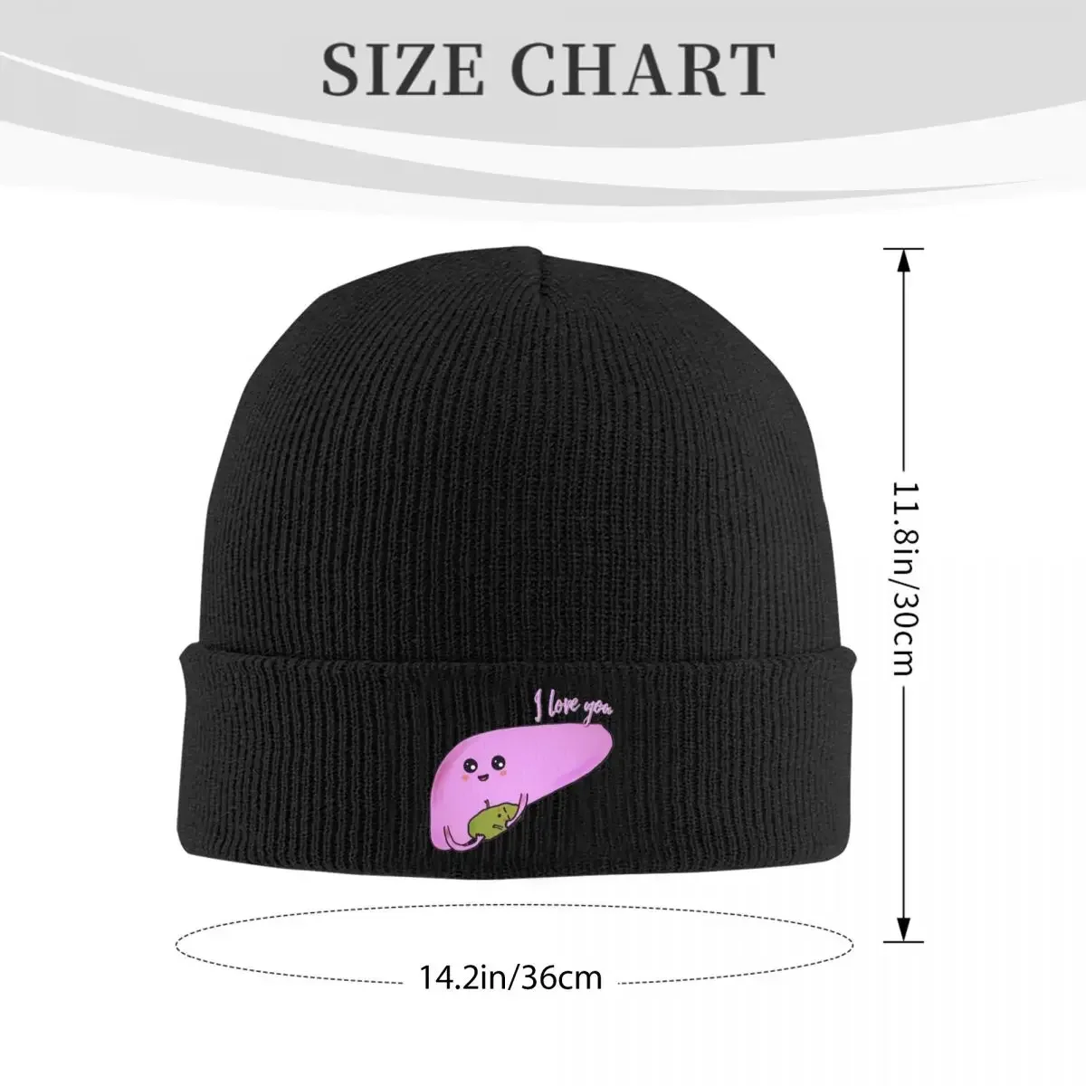 Cute Liver And Gallbladder Warm Knitted Cap Hip Hop Bonnet Hat Autumn Winter Outdoor Beanies Hats for Unisex Adult