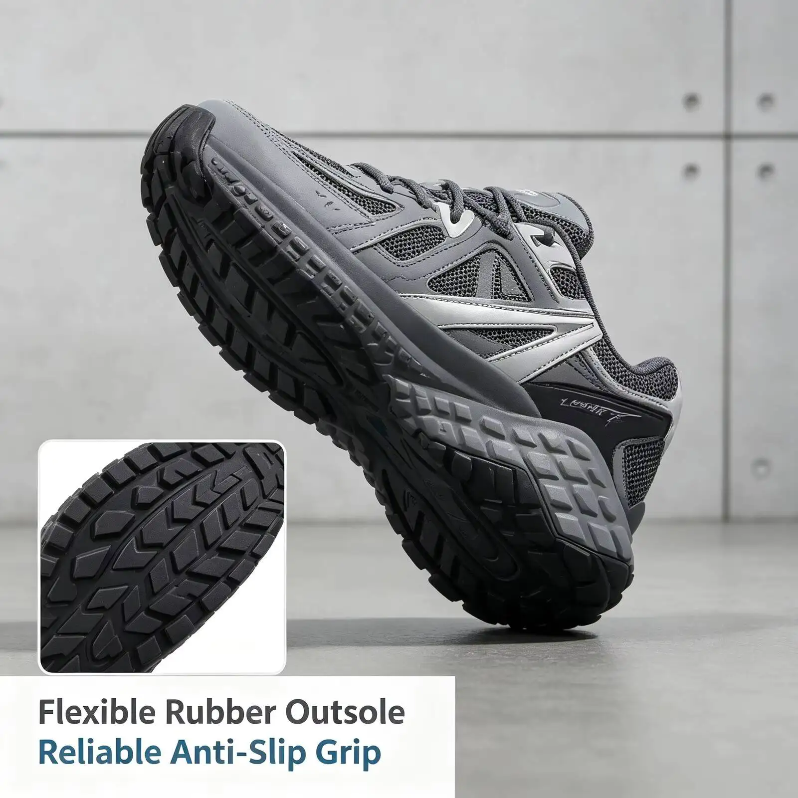 Skechers New Men GO RUN Breathable Mesh Anti Slip Memory Foam Running Shoes Lightweight Comfort Sneakers Charcoal Grey 232742-CC