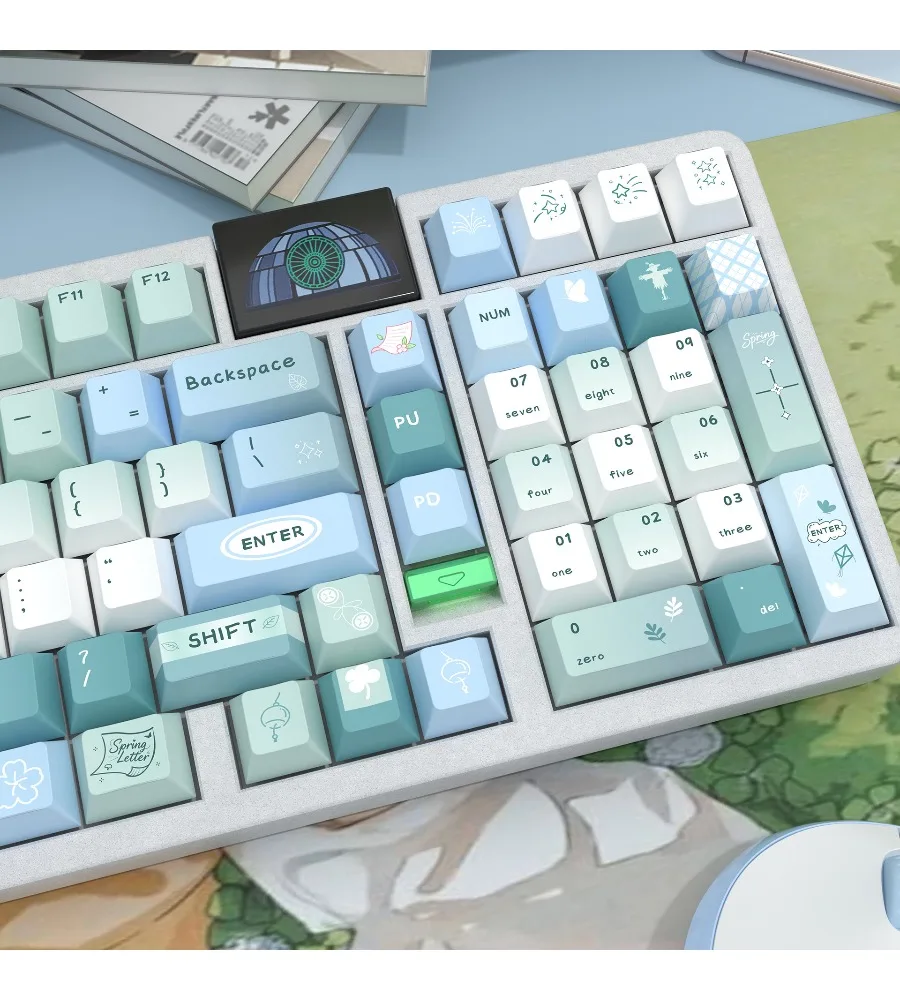 Chunji is engraving keycaps original height PBT material hot sublimation process suitable for Meijia Lion ROG Night Demon