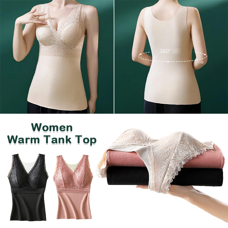 

Thermal Underwear Vest Thermo Lingerie Woman Winter Clothing Warm Top Inner Wear Thermo Shirt Undershirt Intimate Lace Bra