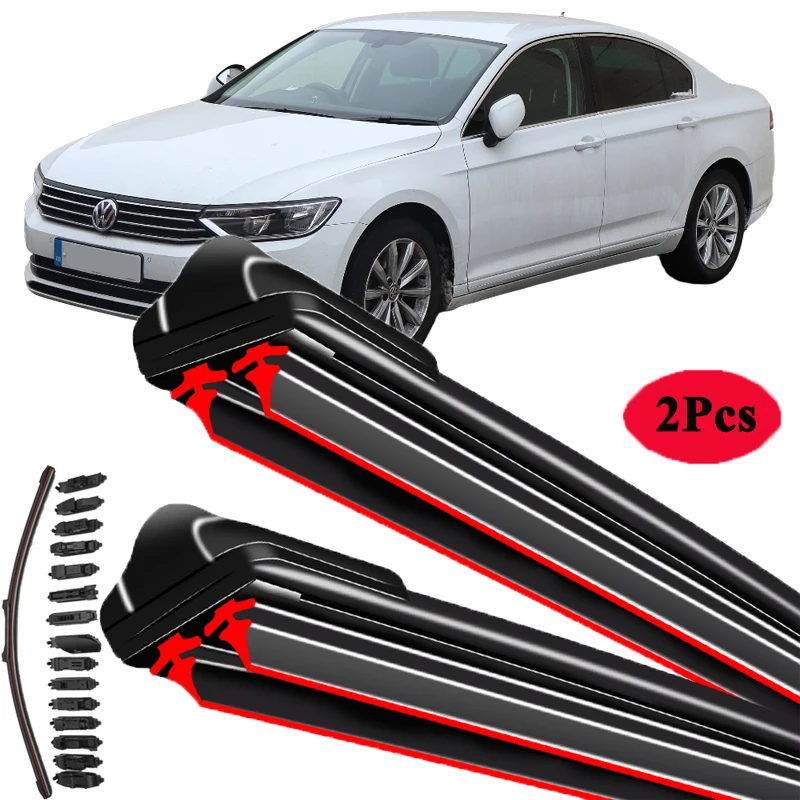 Para volkswagen vw passat b7 b8 sedan estate variante 2010 2011 2012 2015 2018 2019 2020 2022 lâminas de limpador de borracha dupla