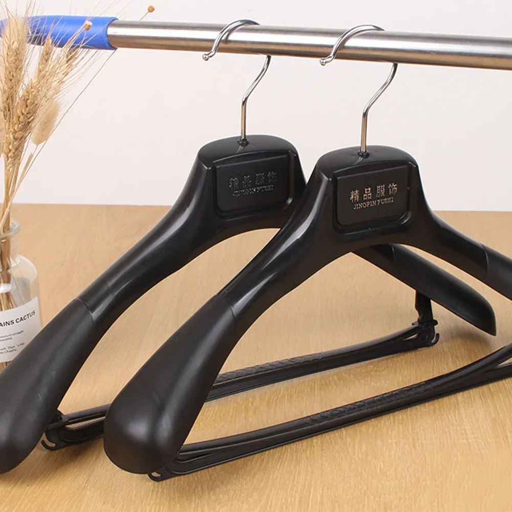 

5pcs Wide Shoulder Plastic Clothing Hanger Suit Clothes Hanger Seamless Coat Drying Racks Wardrobe Room Storage Organizer