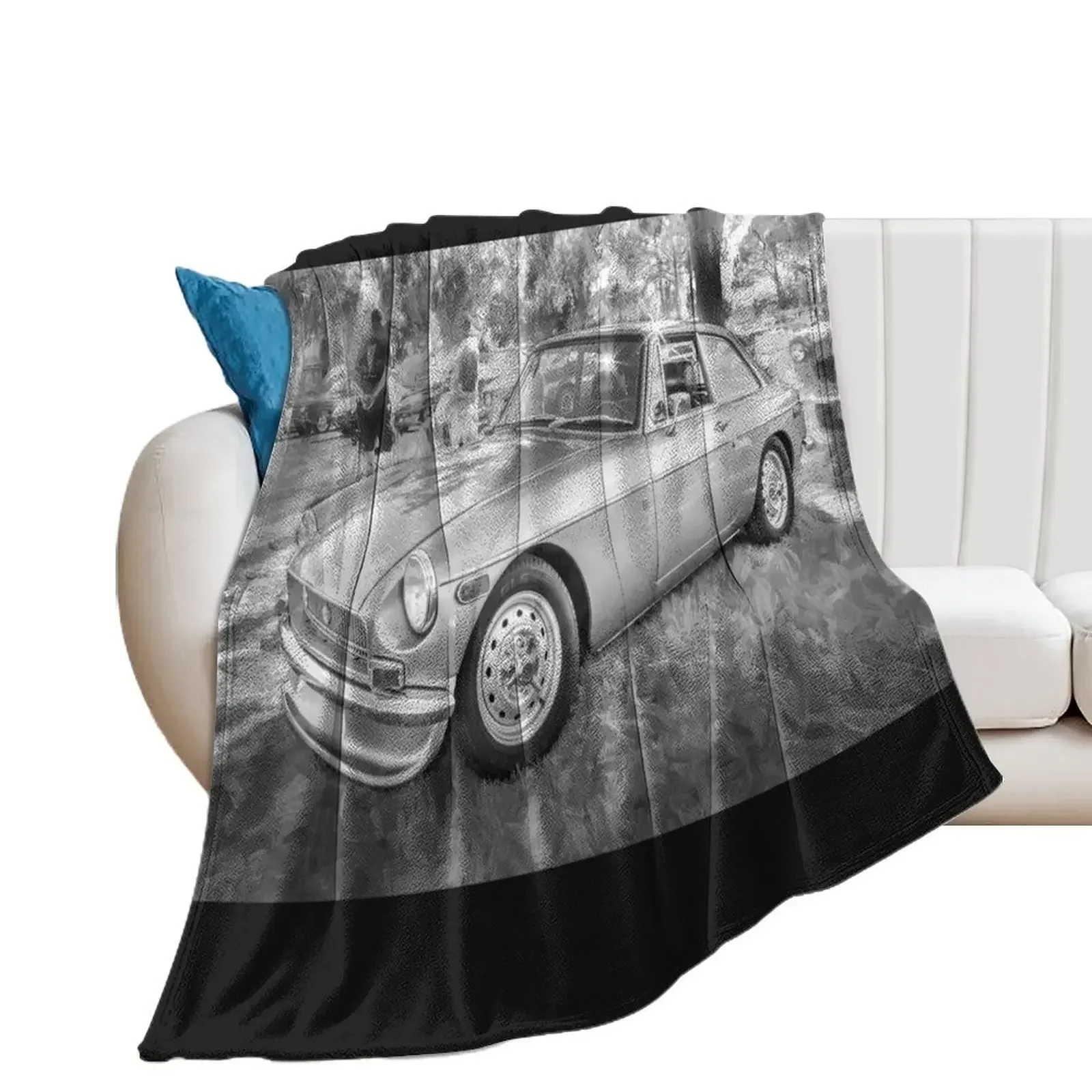 1972 MG MGB GT X101 Throw Blanket Soft Plaid funny gift Blankets