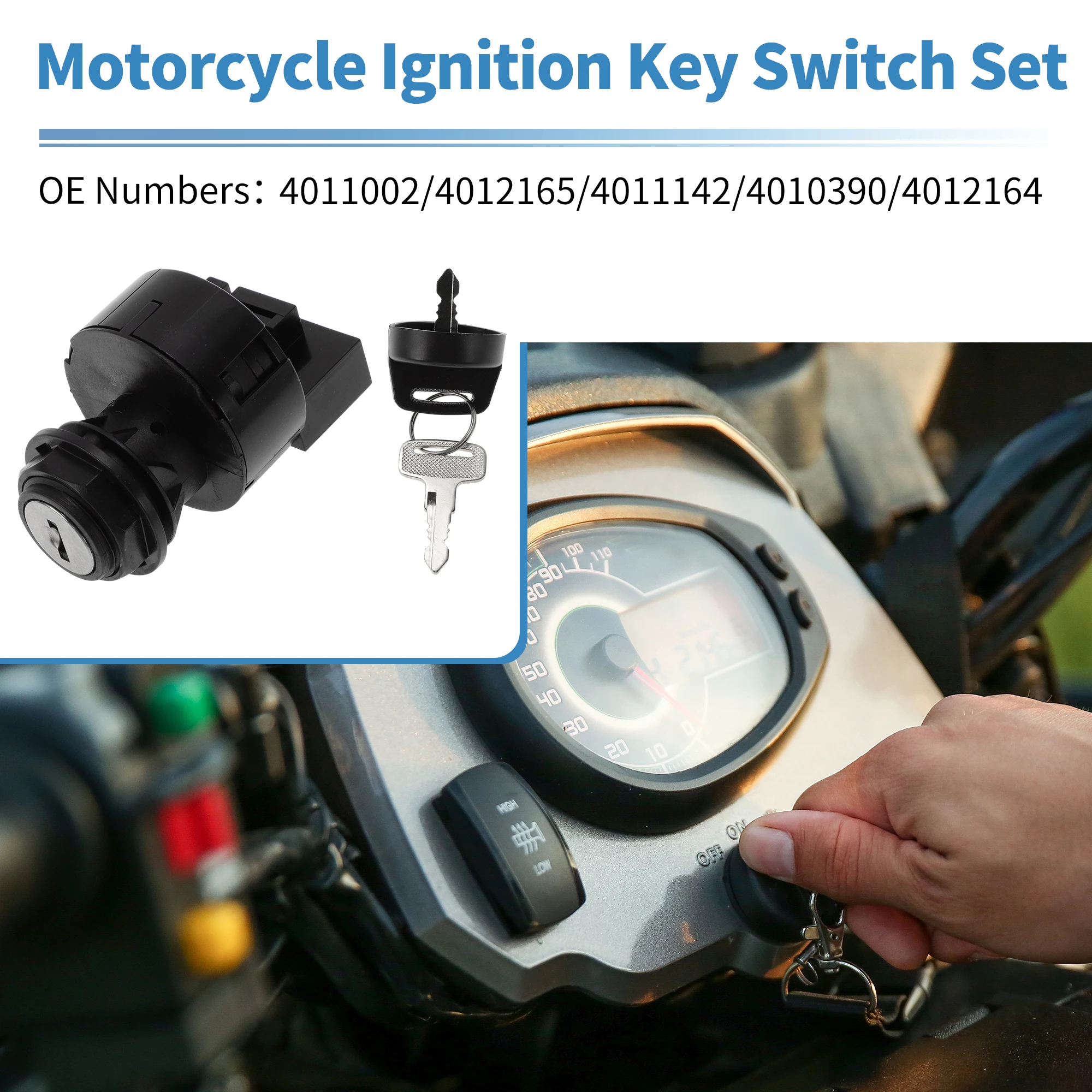 X Autohaux Ignition Key Switch No.4011002 for POLARIS 250 TRAIL BLAZER ATV 2002-2003