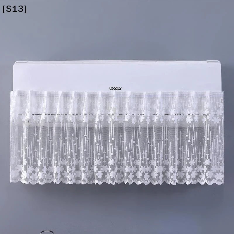 

Lace Embroidery Flower Curtain Windproof Dust-proof Hanging Cover Anti-direct Blowing Air Conditioning Curtain Bedroom Decor[Q]