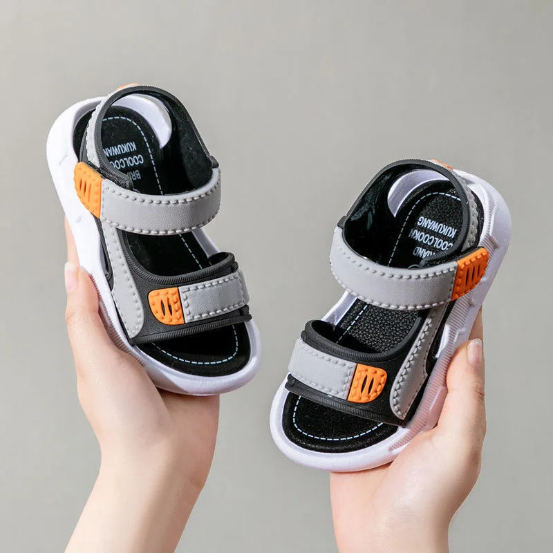 Boys and Girls Sandals Shoes Soft Soled Children Kids Baby Beach Shoe Swimming Shoe Outdoor Sandal Roman Slippers 21-35 Size