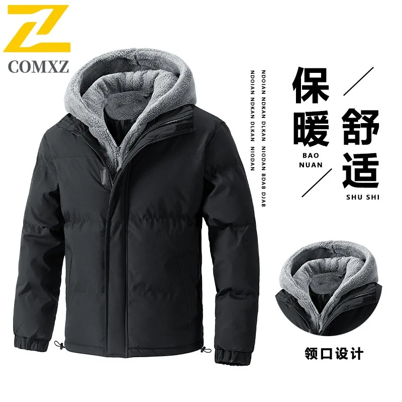 

COMXZ Top Luxury Men Padding Coat Fashion Splicing Outdoor Riding Windproof Coat Casual Street Style Windproof Autumn Garment