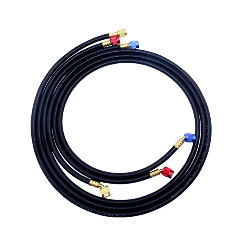 

3 Pieces HVAC Manifold Gauge Hose Set Air Conditioning Refrigerant Filling Hoses Fits Various Refrigerants Rubber Hoses