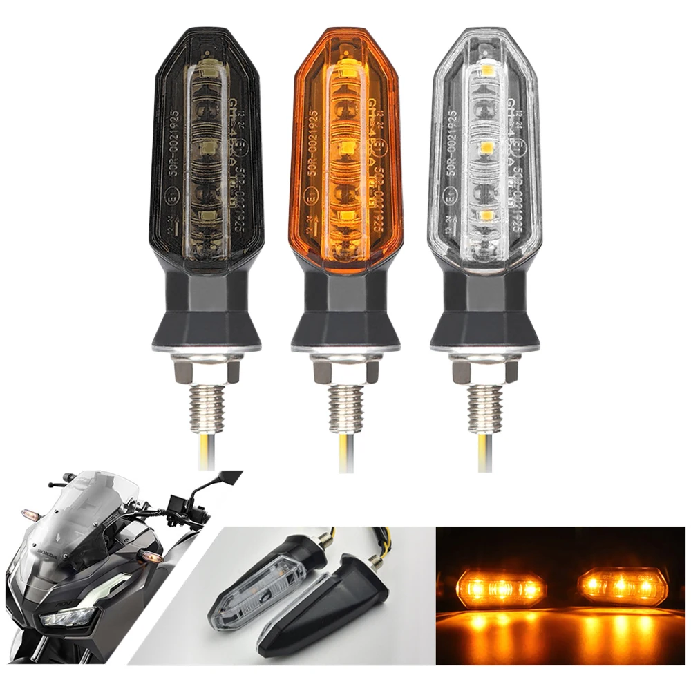 دراجة نارية صغيرة LED بدوره أضواء الإشارة 8 مللي متر العنبر ضوء وماض الوامض بدوره مصباح إشارة 12 فولت موتو مؤشر ملحقات المصابيح