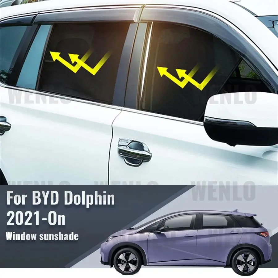 Voor BYD Dolfijn ATTO 2 EA1 2021 2022 2023 2024 Magnetische Auto Zonnescherm Schild Voorruit Gordijn Achterzijde raam Zonnescherm