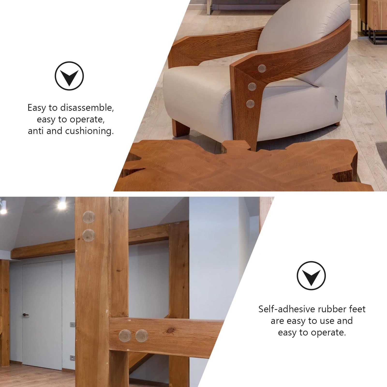 

272Pcs Transparent Self-Adhesive Rubber Feet Bumpers Clear Cabinet Door Pads Noise Reduction Furniture Bumper Pads