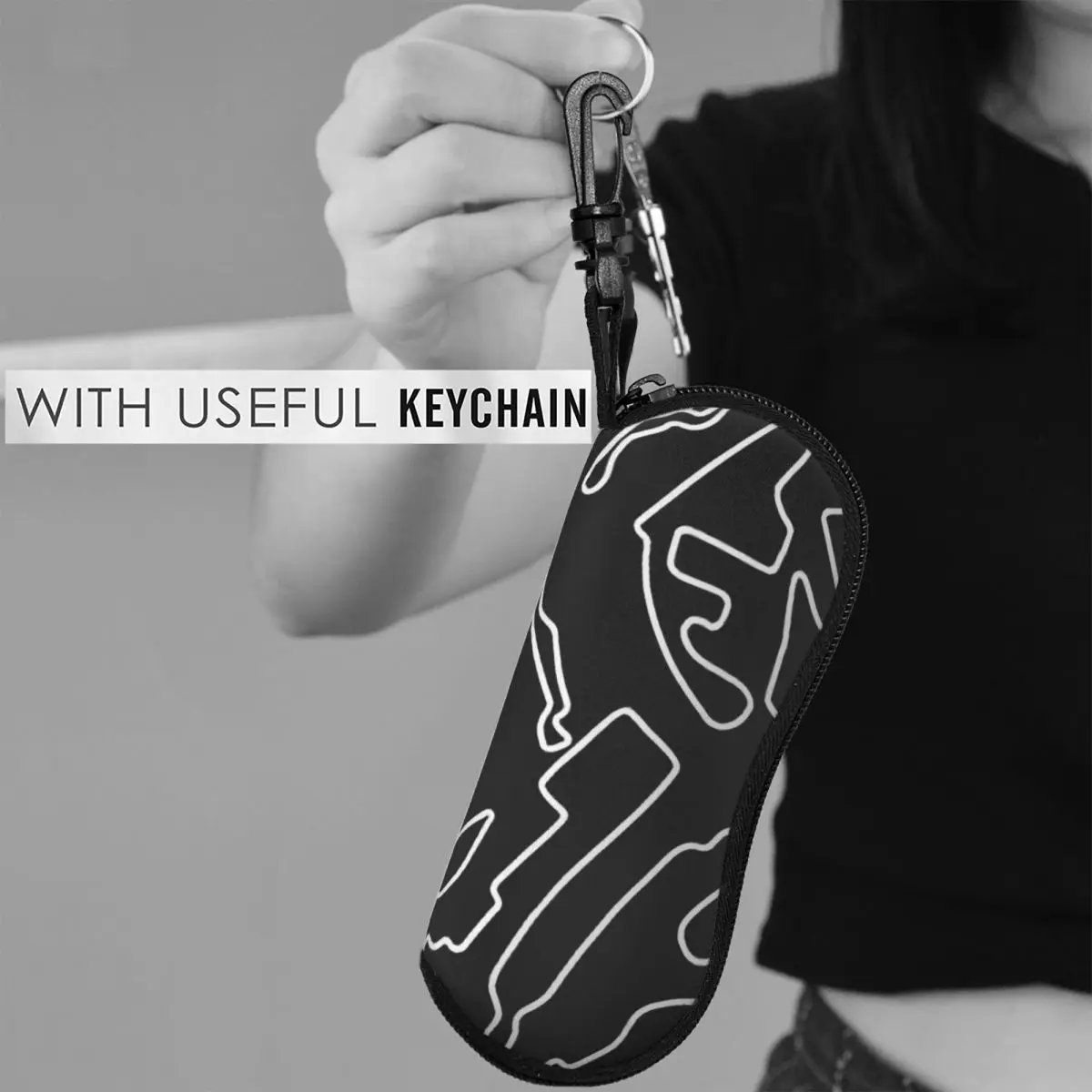 F1 20232024 トラックシェルメガネケースポータブルサングラスボックス女性男性ソフト眼鏡バッグポーチ