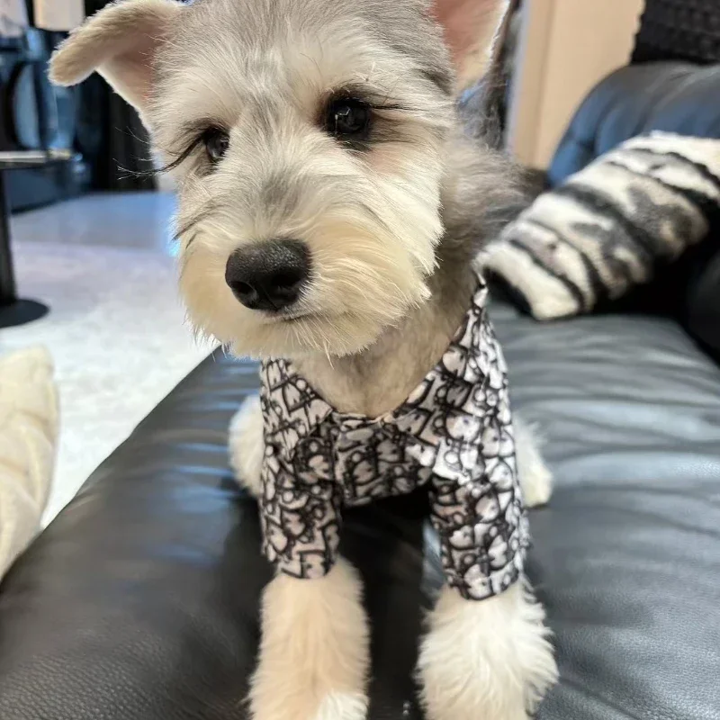 

Pet clothing, small dog cat, black and white thin shirt clothing