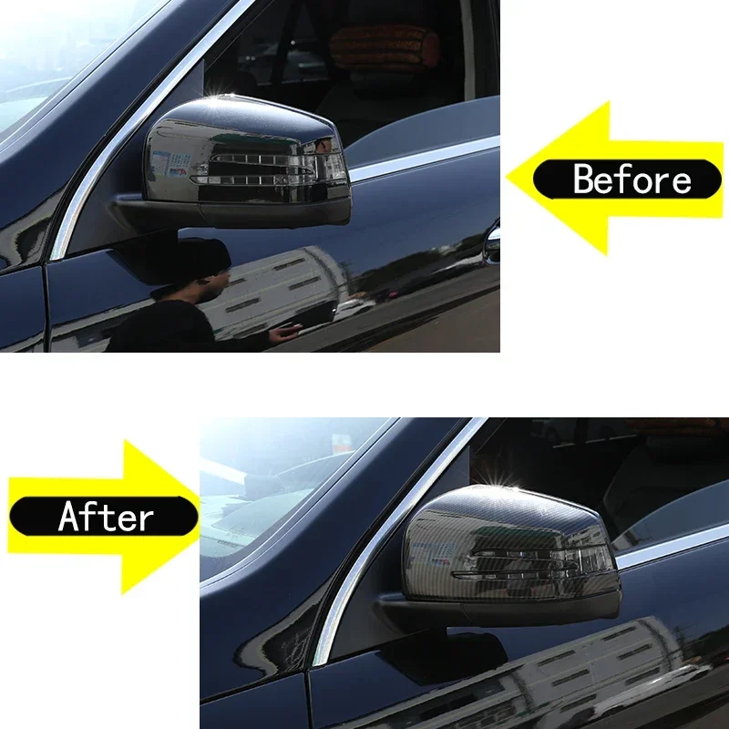 For 2012-2019 Mercedes Benz ML GL GLE GLS G-Class ABS Carbon Fiber Car Styling Mirror Cover Sticker Car Appearance Accessories